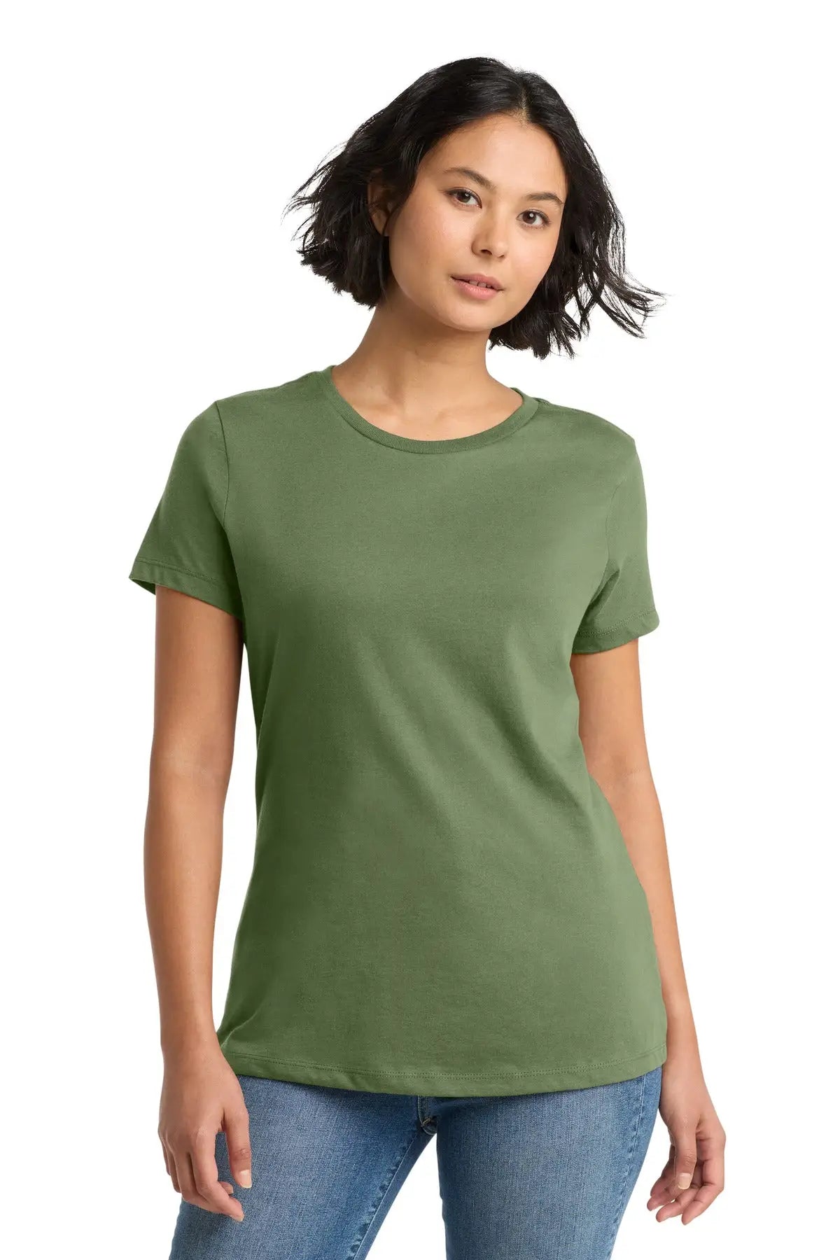 District Dm104l Women’s Perfect Weight Tee - Fresh Fatigue - Ladies Xs
