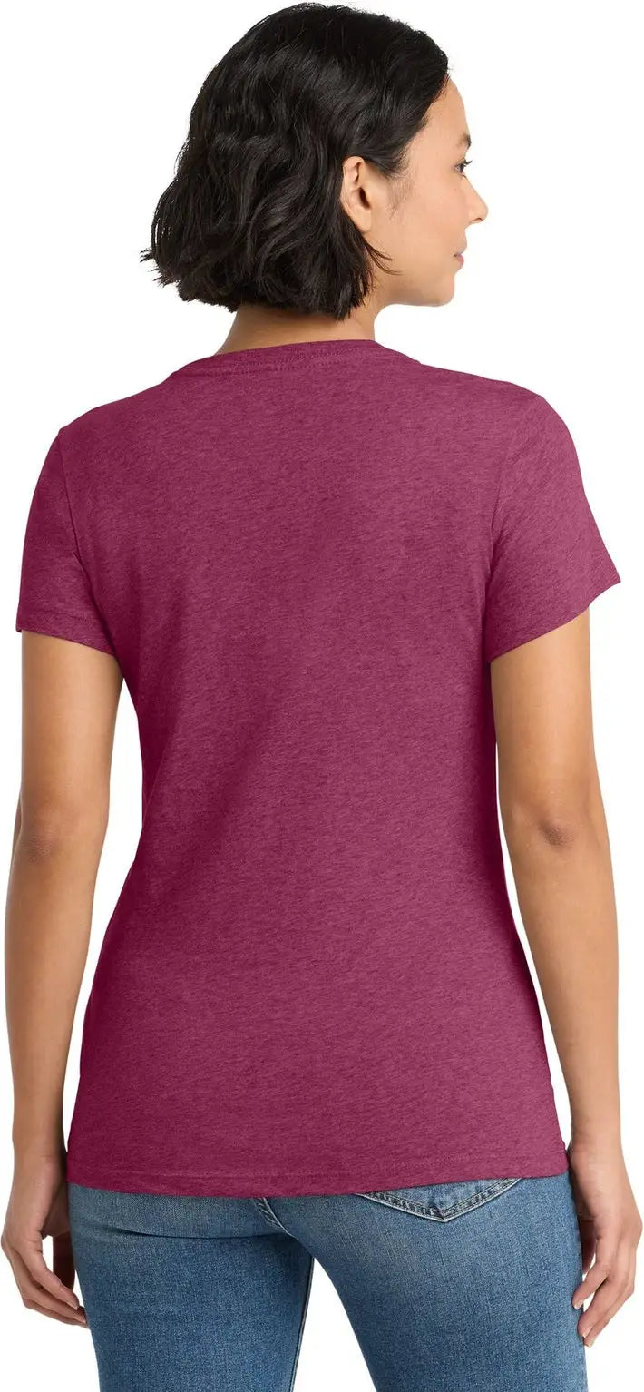 District Dm104l Women’s Perfect Weight Tee - Heathered Loganberry