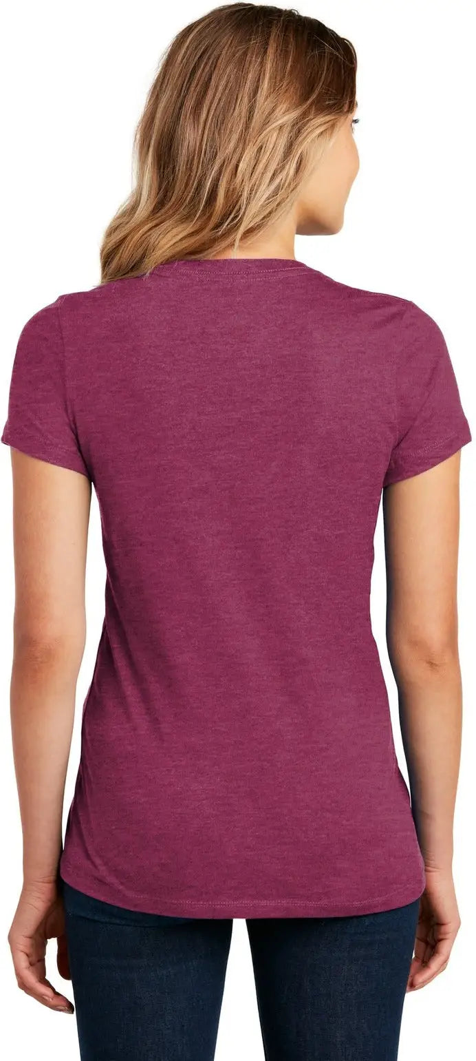 District Dm104l Women’s Perfect Weight Tee - Heathered Loganberry