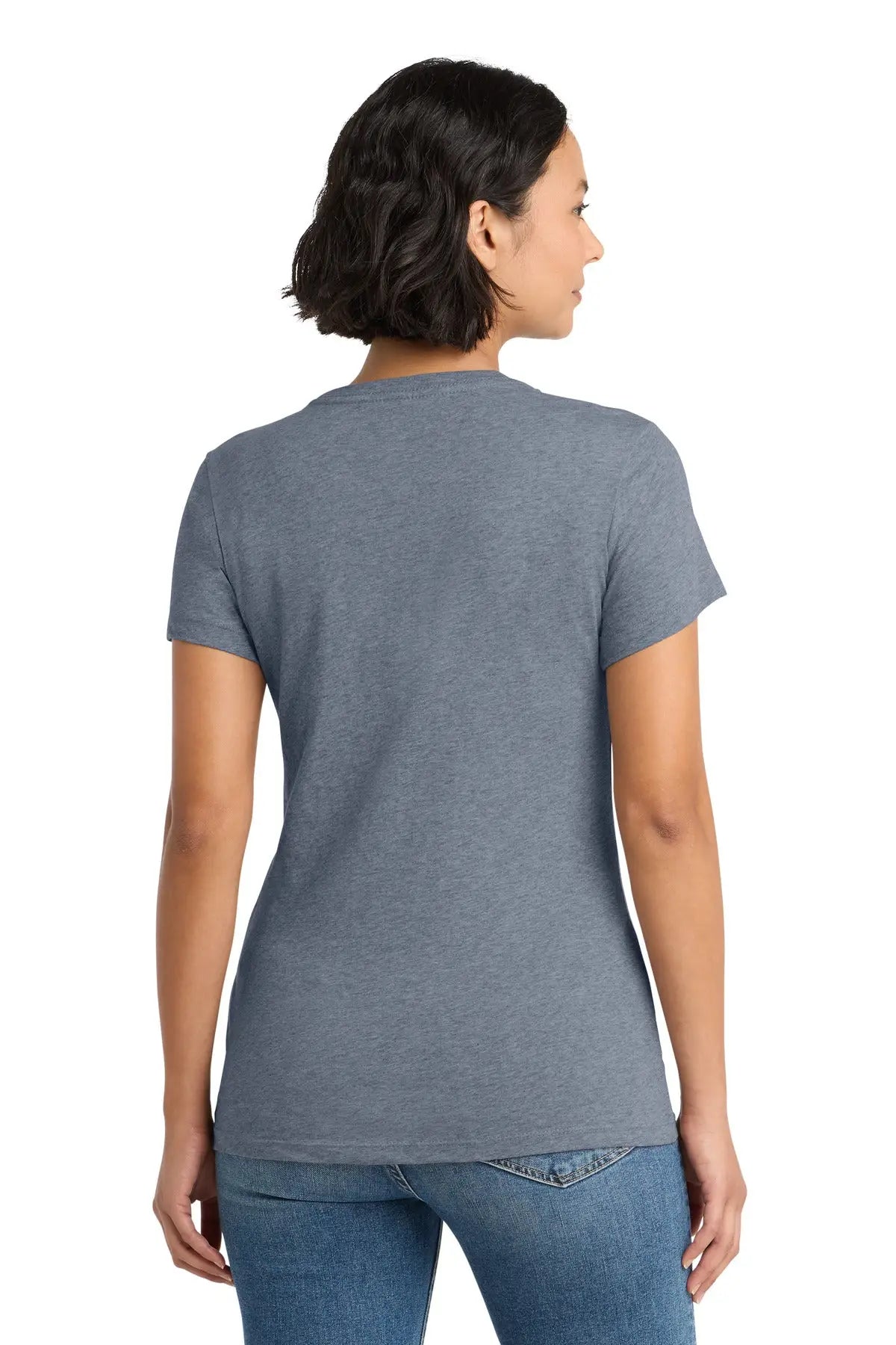District Dm104l Women’s Perfect Weight Tee - Heathered Navy