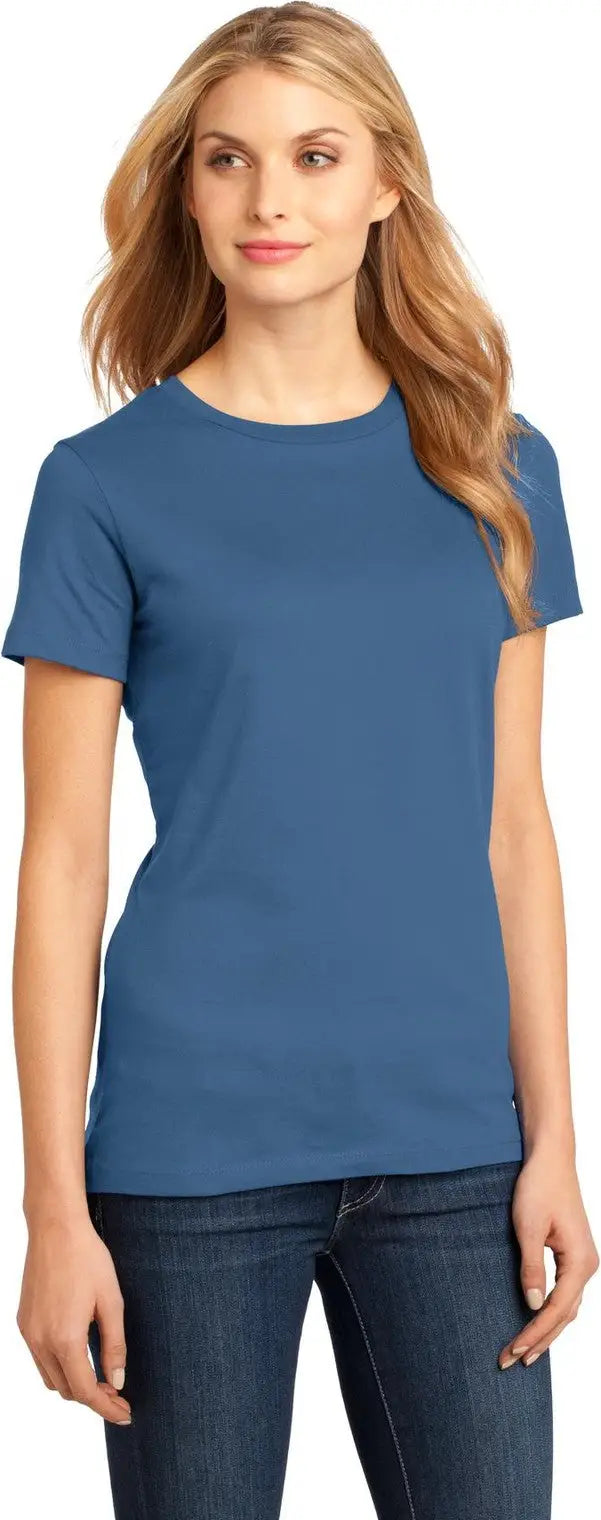 District Dm104l Women’s Perfect Weight Tee - Maritime Blue