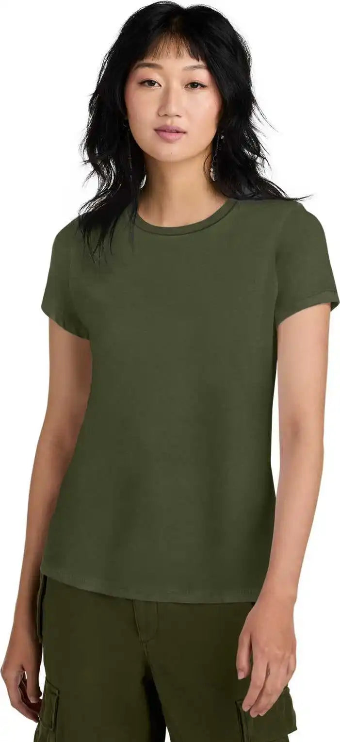 District Dm104l Women’s Perfect Weight Tee Military Green