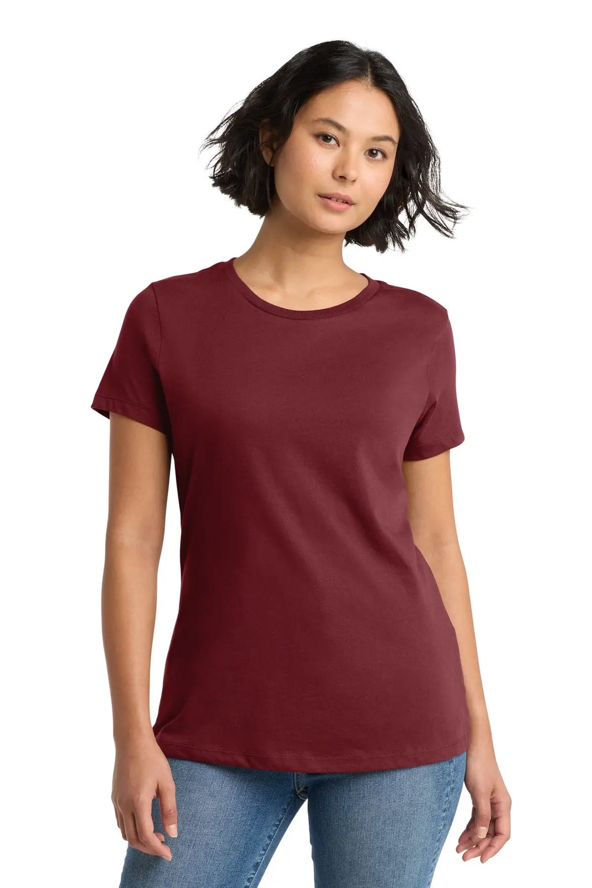 District Dm104l Women’s Perfect Weight Tee - Sangria