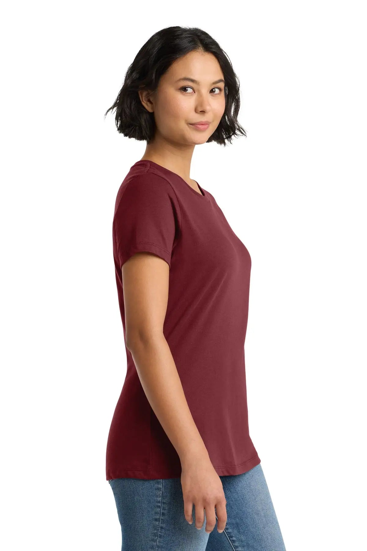 District Dm104l Women’s Perfect Weight Tee - Sangria