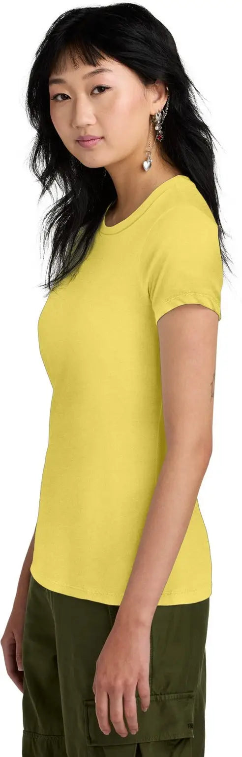 District Dm104l Women’s Perfect Weight Tee - Yellow