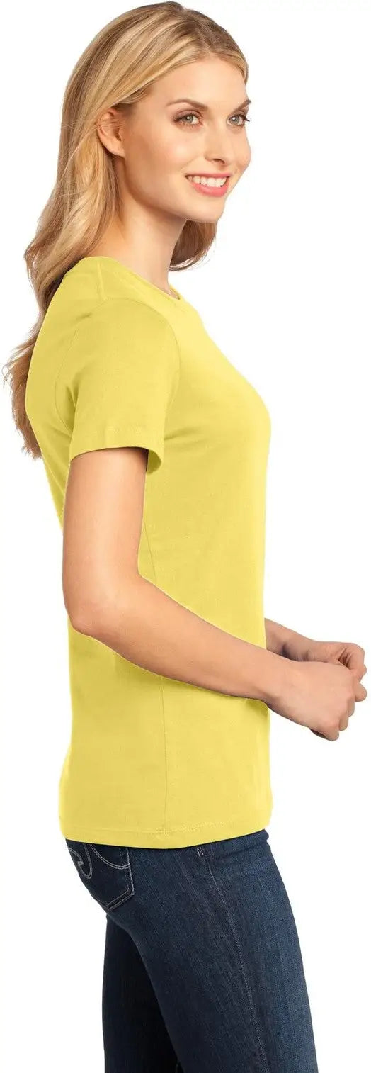 District Dm104l Women’s Perfect Weight Tee - Yellow