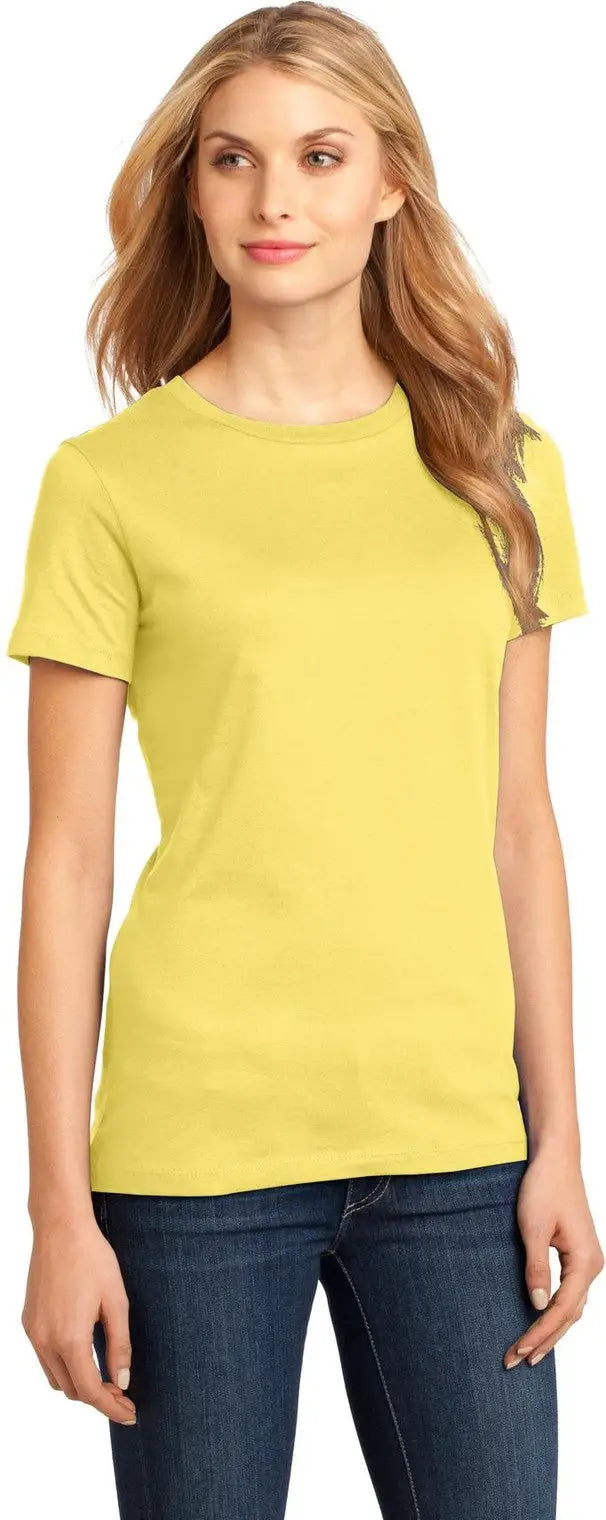 District Dm104l Women’s Perfect Weight Tee - Yellow