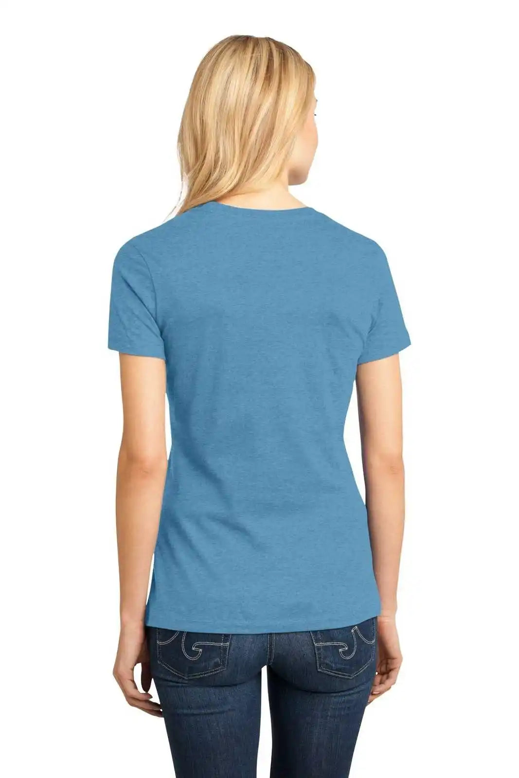 District Dm104l Women’s Perfect Weighttee - Clean Denim