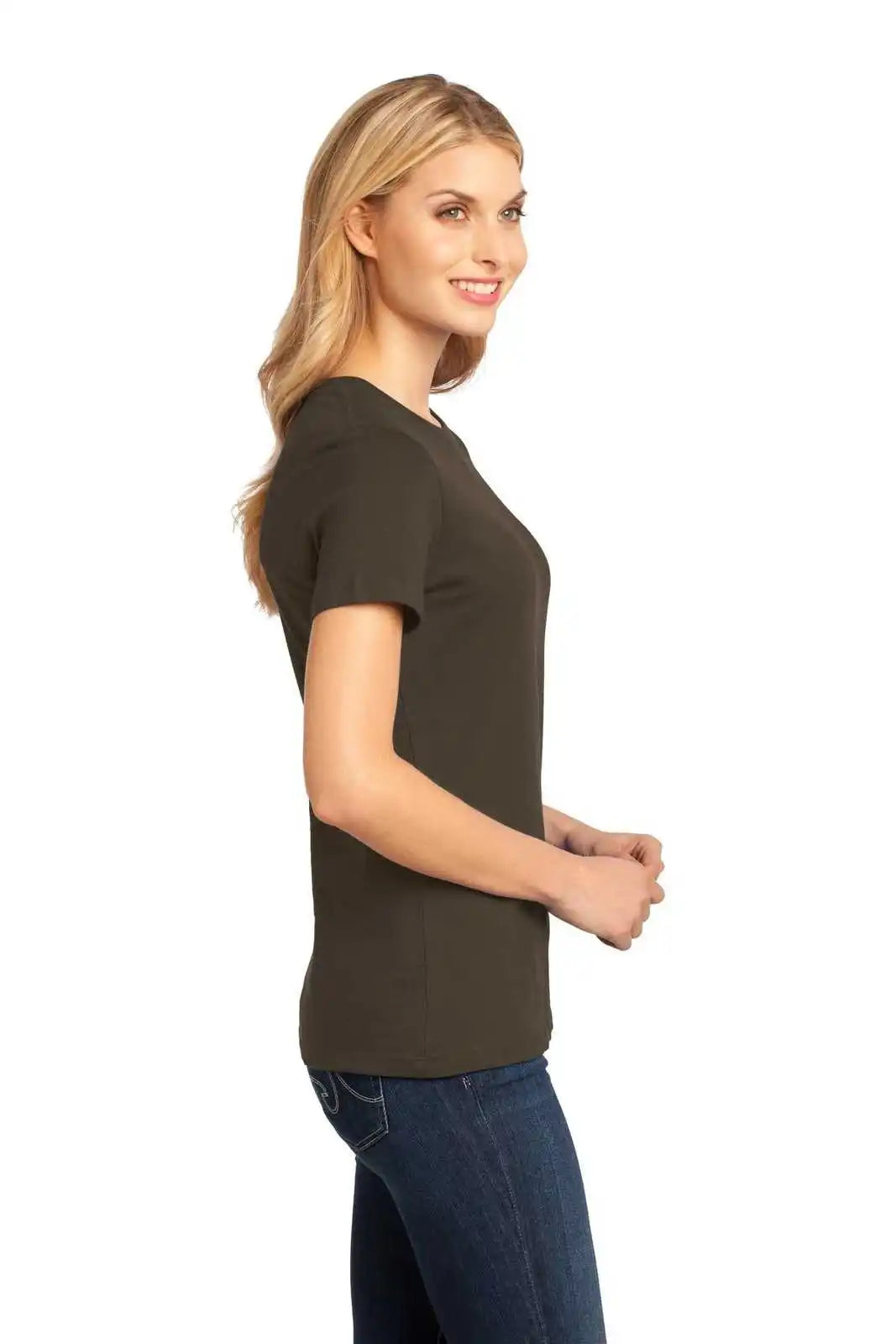 District Dm104l Women’s Perfect Weighttee - Espresso