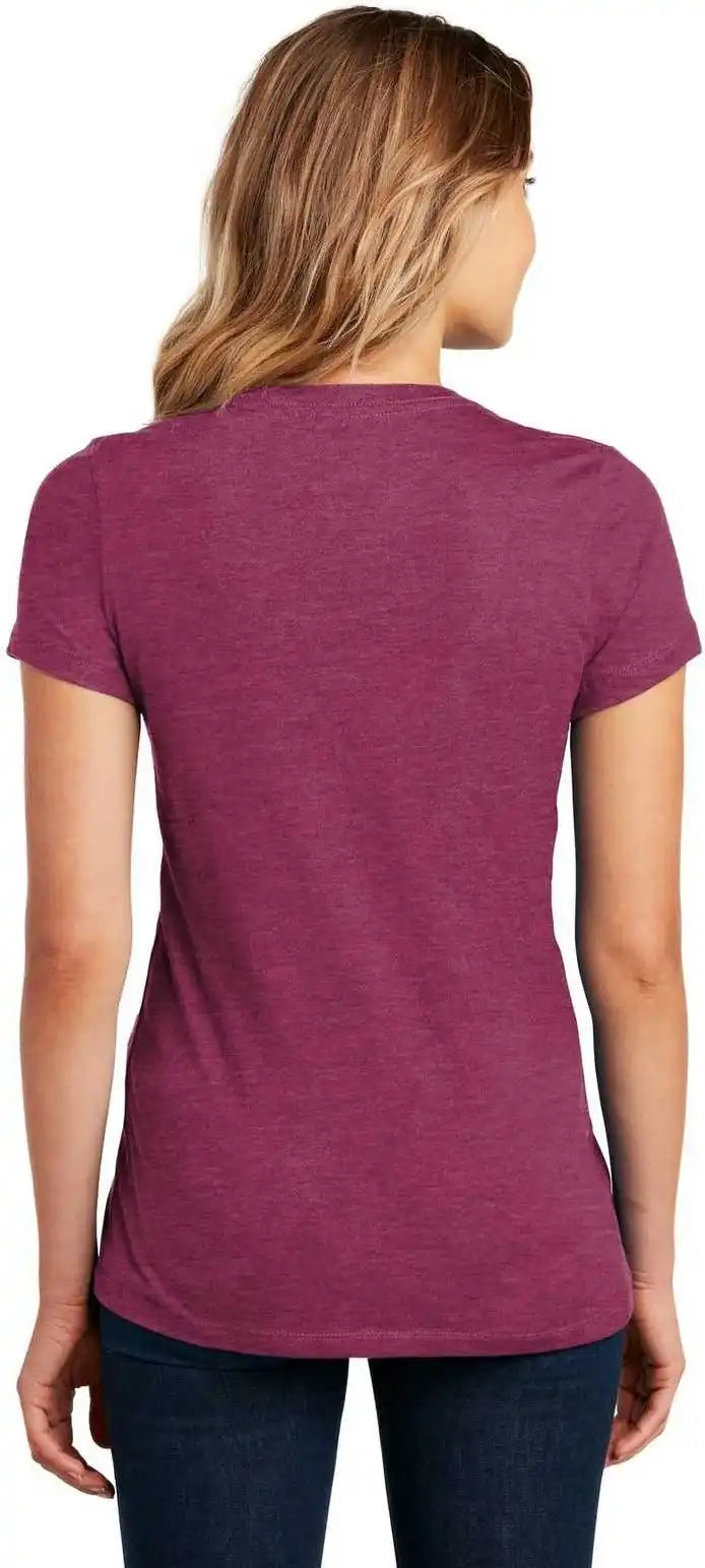 District Dm104l Women’s Perfect Weighttee - Heathered Loganberry