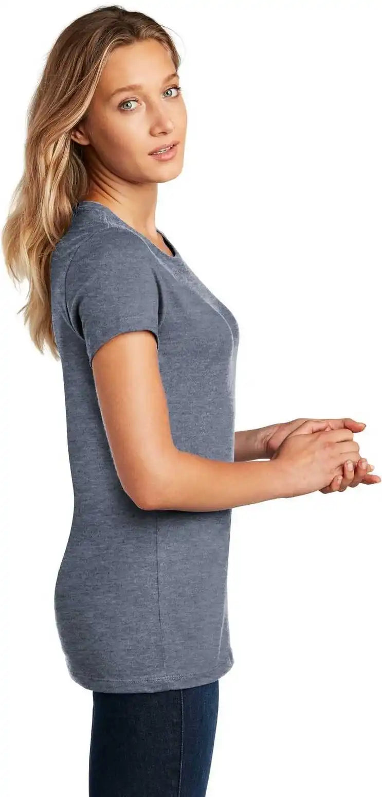District Dm104l Women’s Perfect Weighttee Heathered Navy