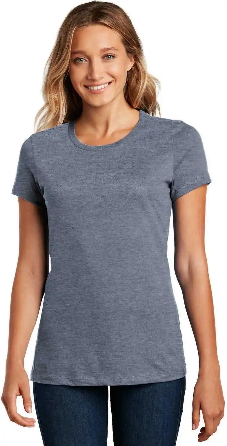 District Dm104l Women’s Perfect Weighttee Heathered Navy