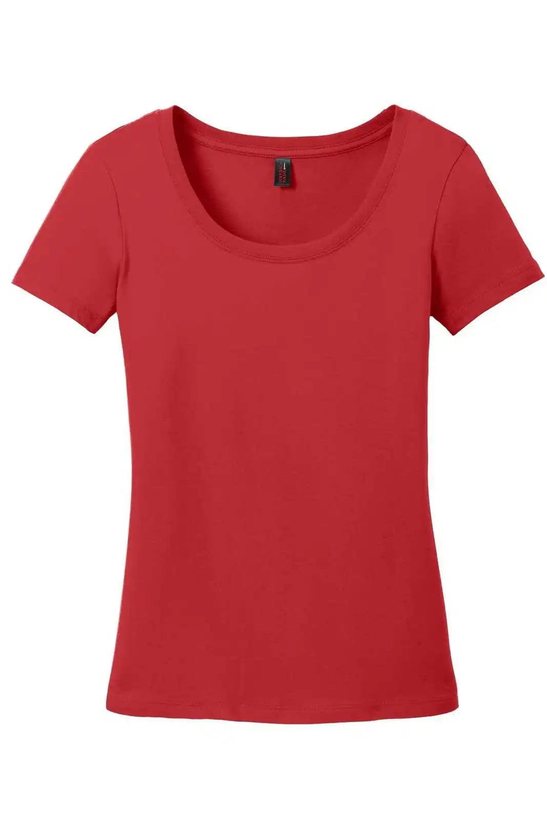 District Dm106l Women’s Perfect Weight Scoop Tee - Classic Red