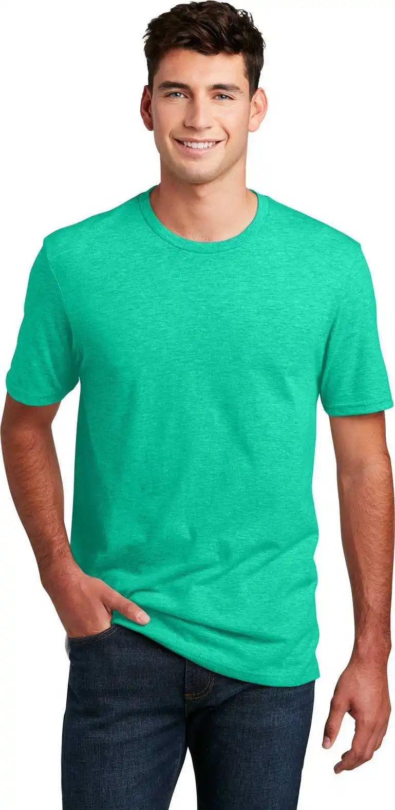 District Dm108 Perfect Blend Cvc Tee Aquahthr