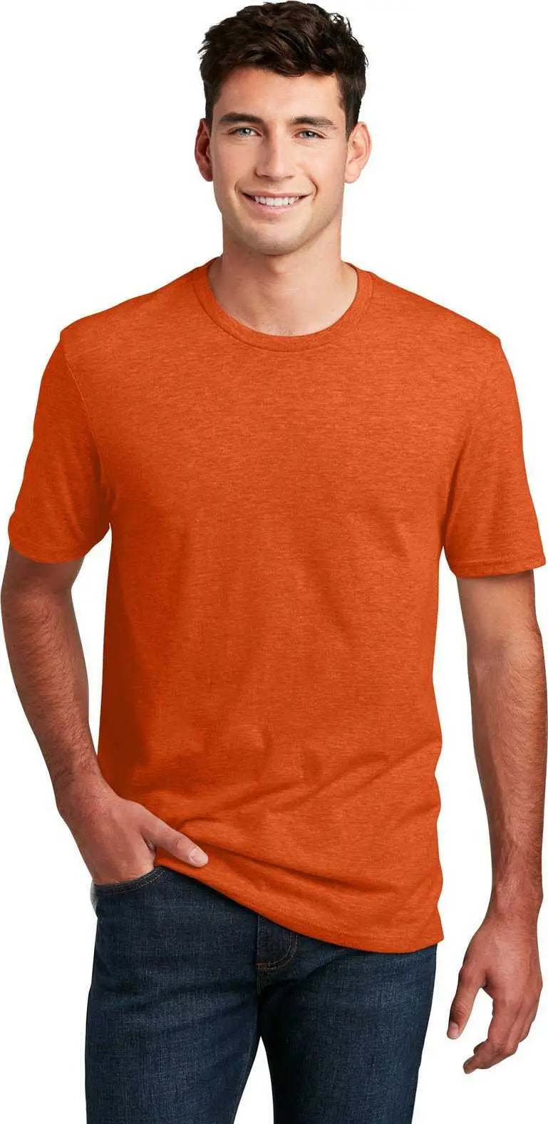 District Dm108 Perfect Blend Cvc Tee - Deep Orange Heather