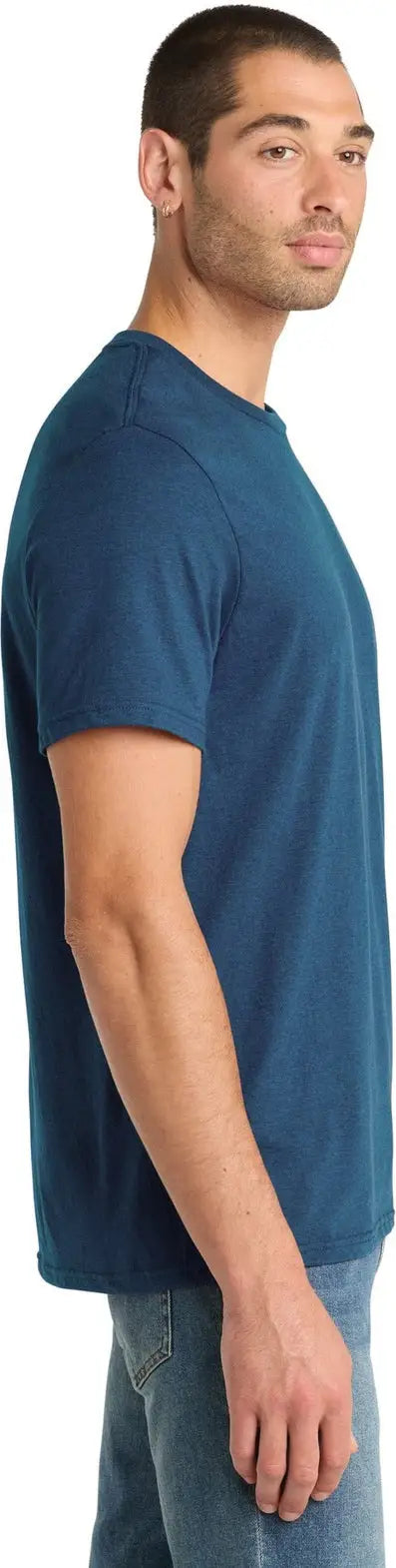 District Dm108 Perfect Blend Cvc Tee - Deep Royal Fleck