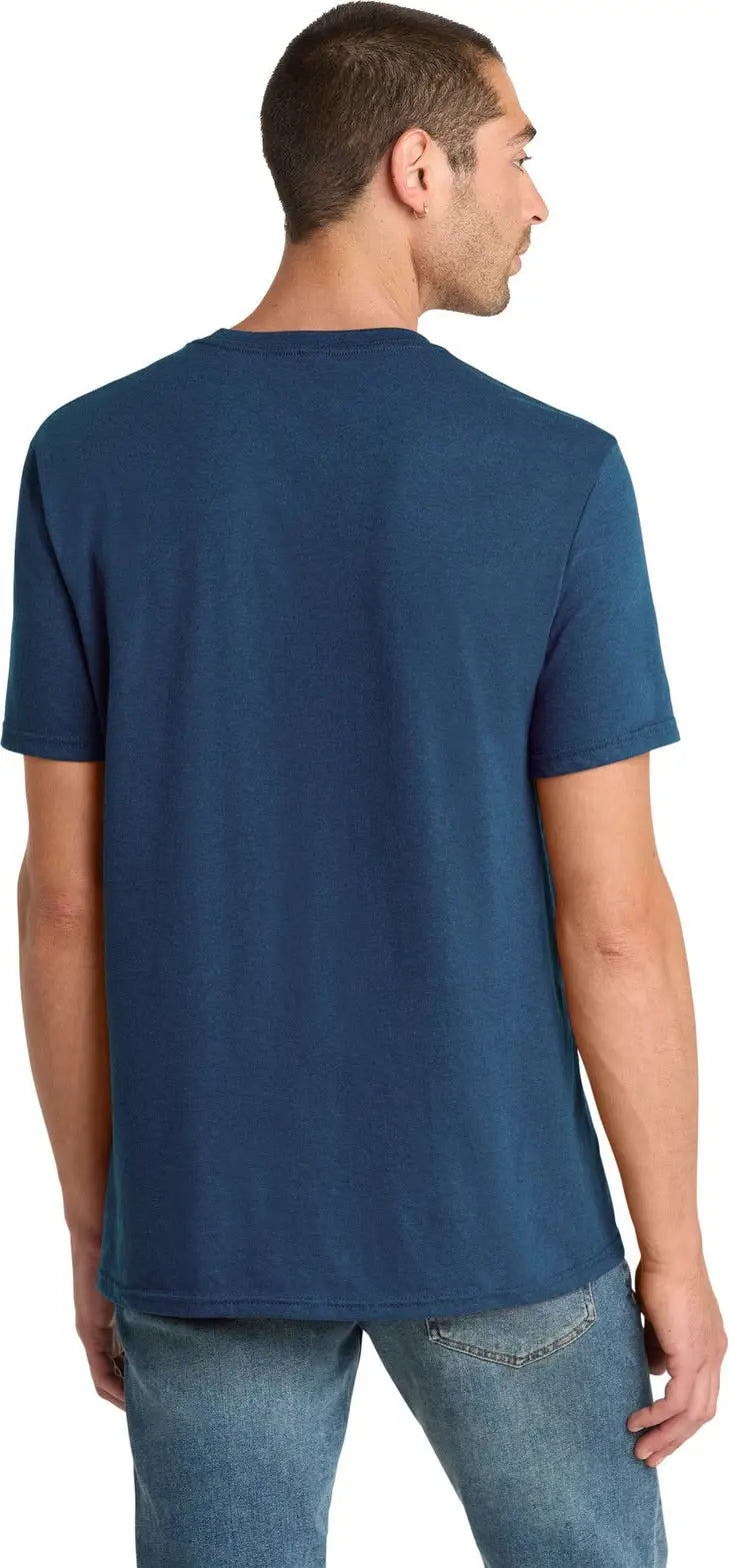 District Dm108 Perfect Blend Cvc Tee - Deep Royal Fleck