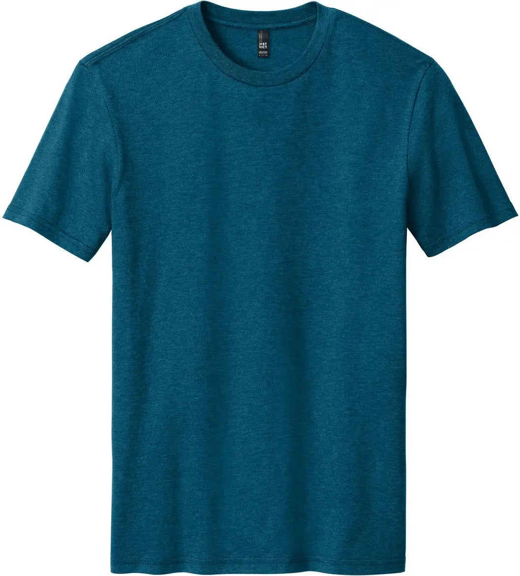 District Dm108 Perfect Blend Cvc Tee - Deep Turquoise Fleck