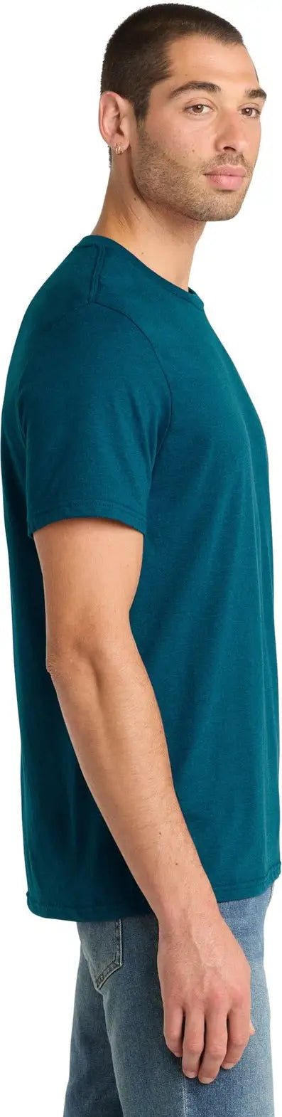 District Dm108 Perfect Blend Cvc Tee - Deep Turquoise Fleck