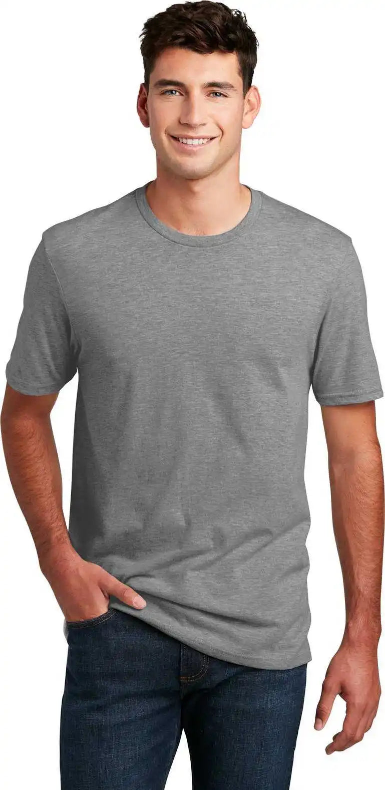 District Dm108 Perfect Blend Cvc Tee - Grey Frost