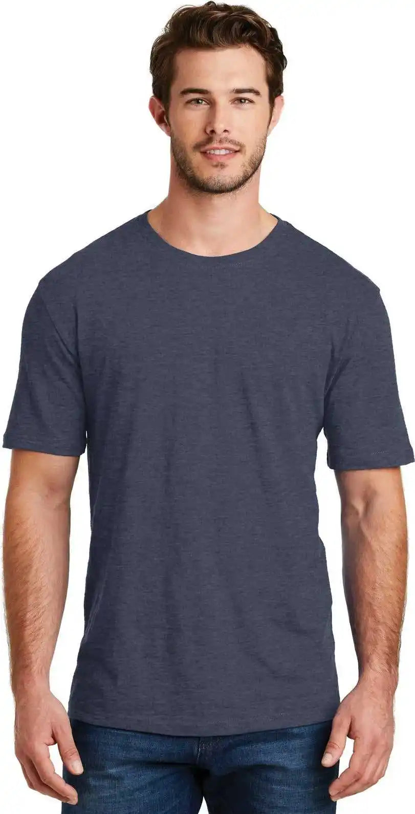 District Dm108 Perfect Blend Cvc Tee - Heather Navy
