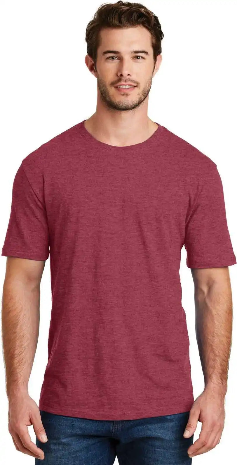 District Dm108 Perfect Blend Cvc Tee - Heather Red