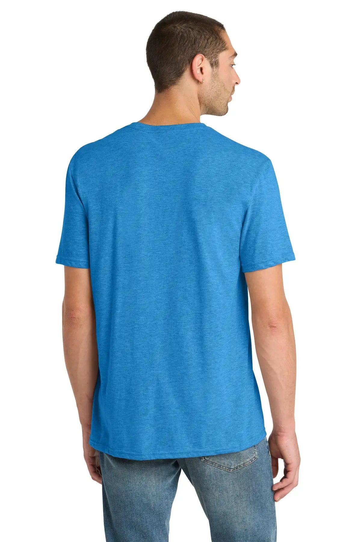 District Dm108 Perfect Blend Cvc Tee - Heathered Bright Turquoise