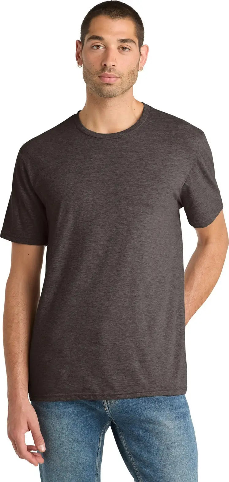 District Dm108 Perfect Blend Cvc Tee - Heathered Brown