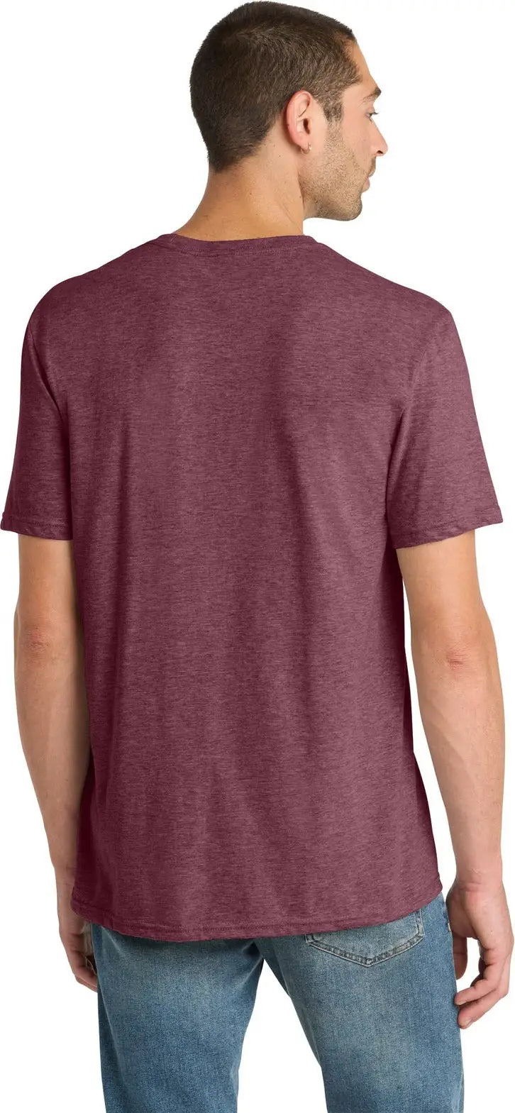 District Dm108 Perfect Blend Cvc Tee - Heathered Cardinal