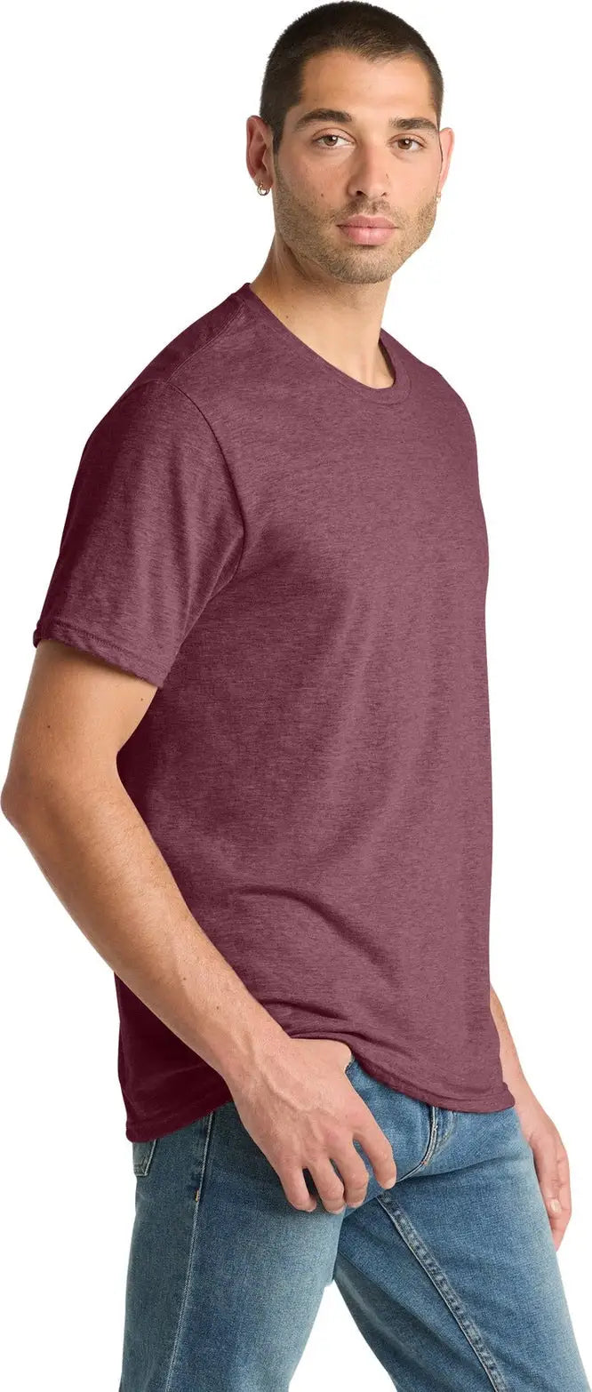 District Dm108 Perfect Blend Cvc Tee - Heathered Cardinal