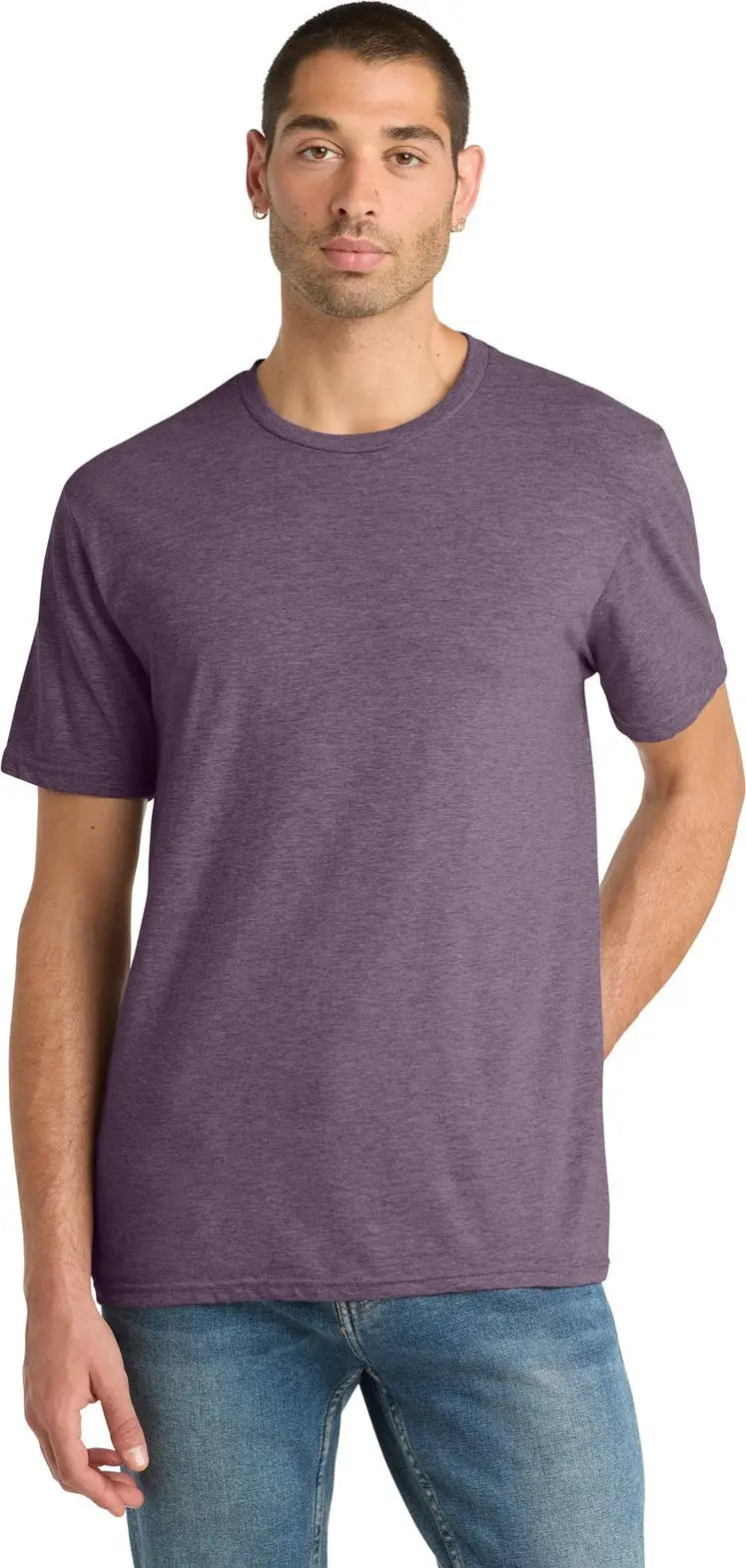 District Dm108 Perfect Blend Cvc Tee - Heathered Eggplant