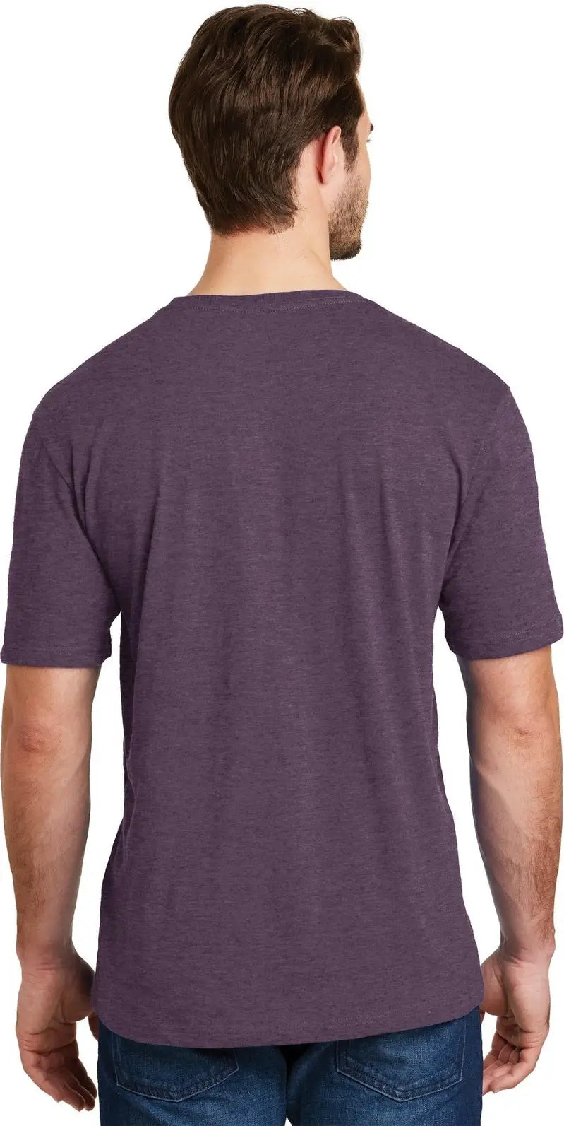 District Dm108 Perfect Blend Cvc Tee - Heathered Eggplant
