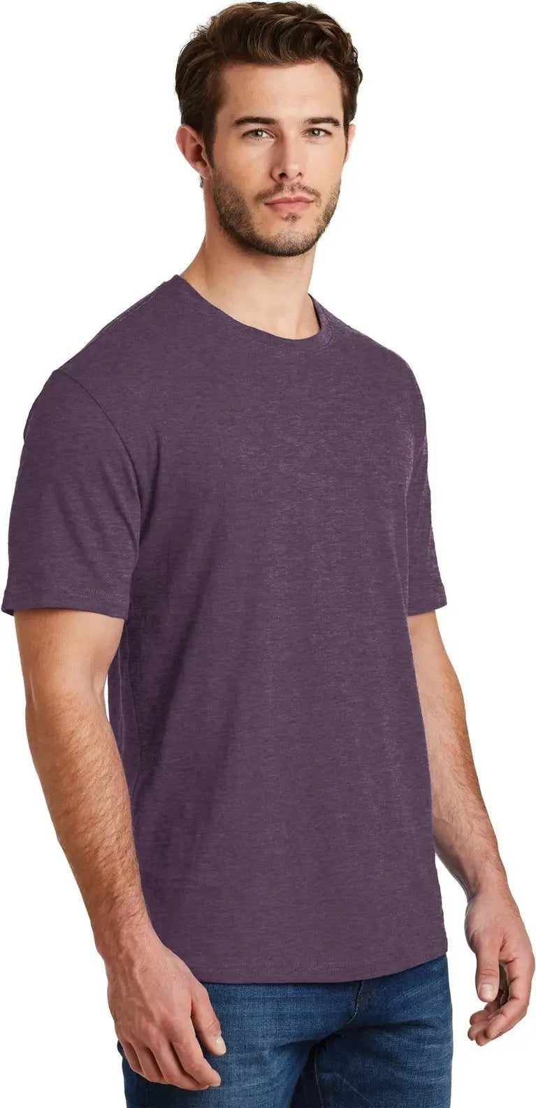 District Dm108 Perfect Blend Cvc Tee - Heathered Eggplant