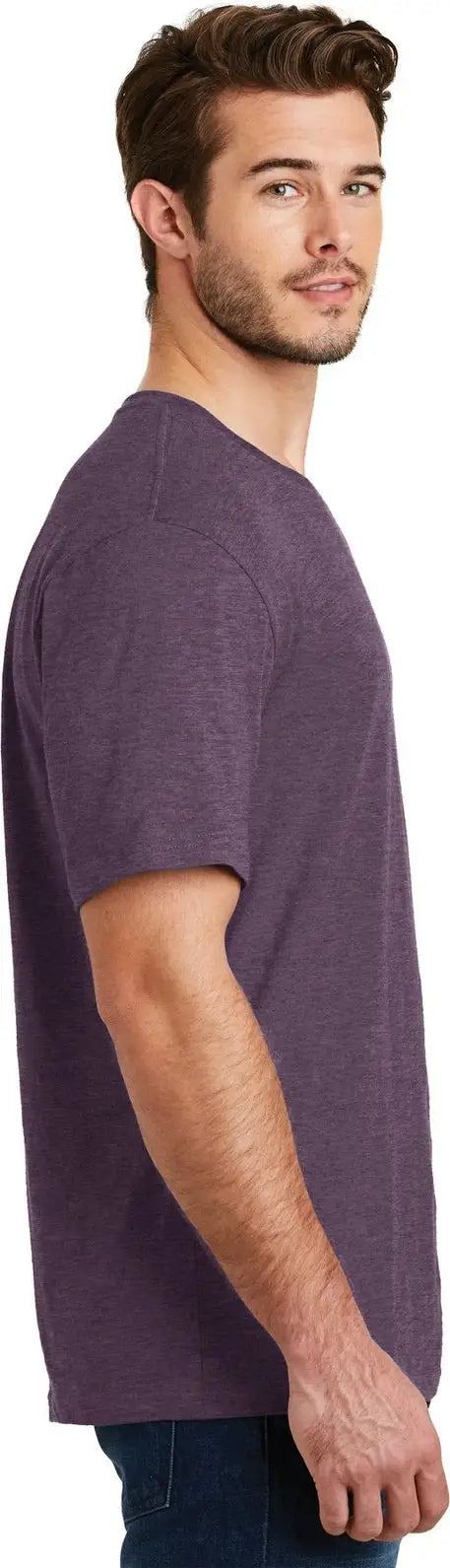 District Dm108 Perfect Blend Cvc Tee - Heathered Eggplant