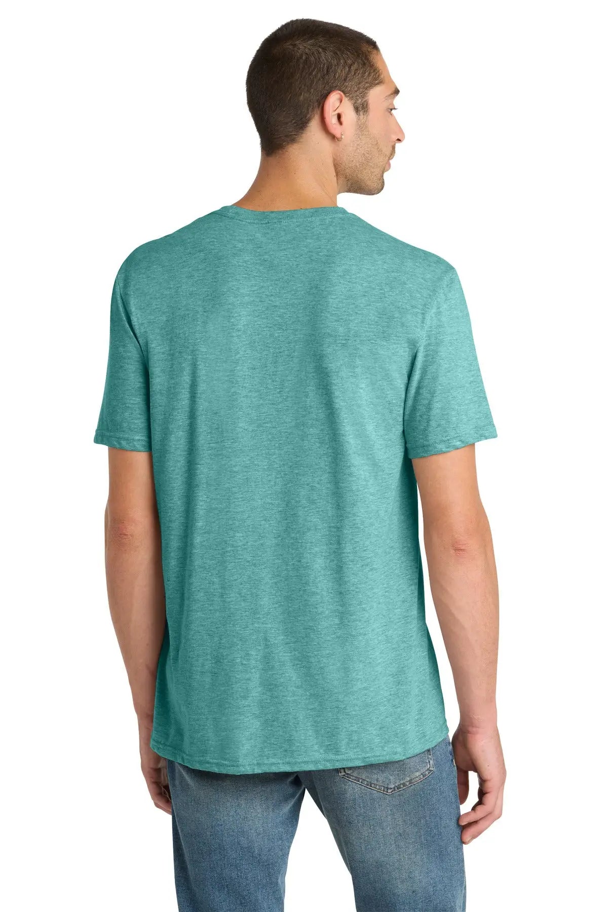 District Dm108 Perfect Blend Cvc Tee - Heathered Eucalyptus Blue