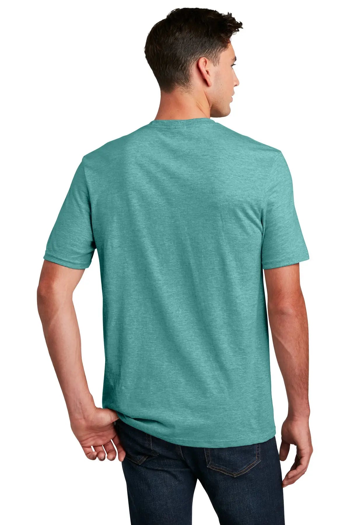 District Dm108 Perfect Blend Cvc Tee - Heathered Eucalyptus Blue