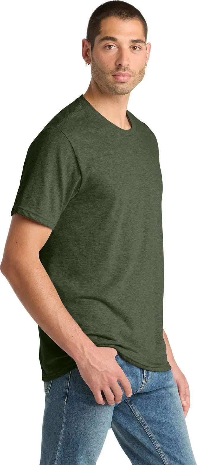 District Dm108 Perfect Blend Cvc Tee - Heathered Forest Green
