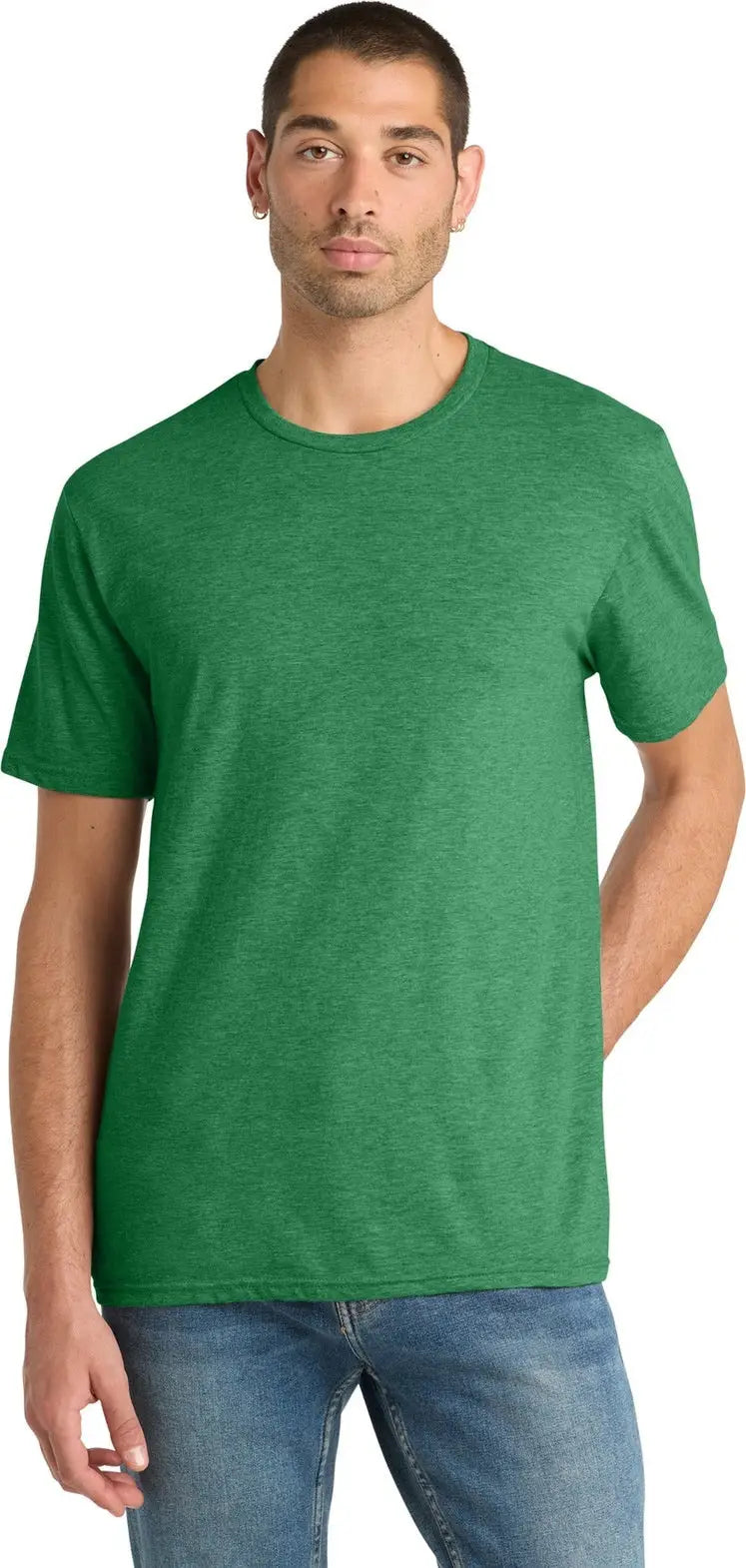 District Dm108 Perfect Blend Cvc Tee - Heathered Kelly Green - Adult Xs