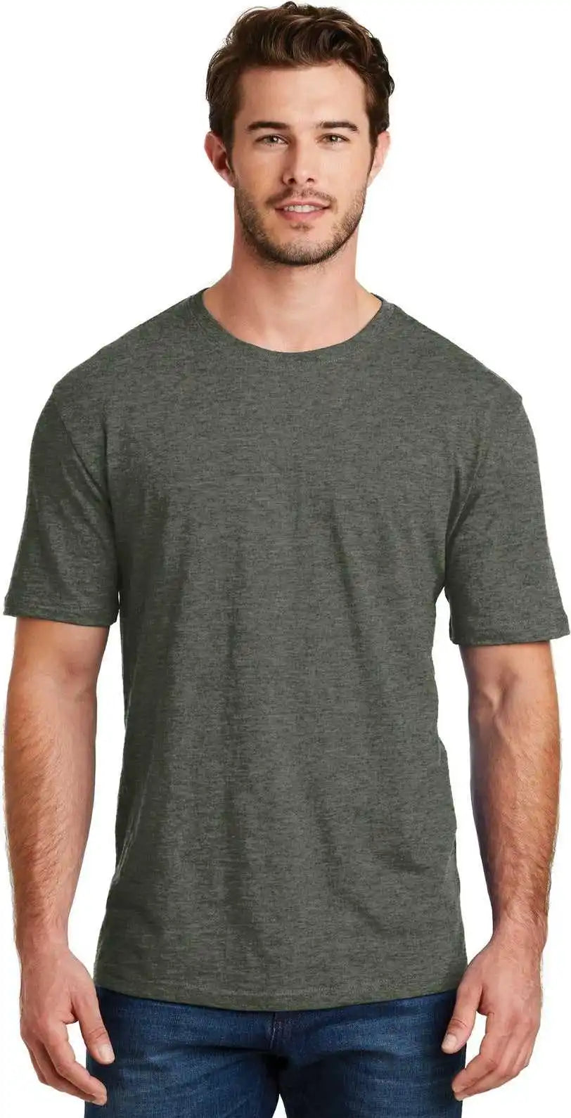 District Dm108 Perfect Blend Cvc Tee - Heathered Olive