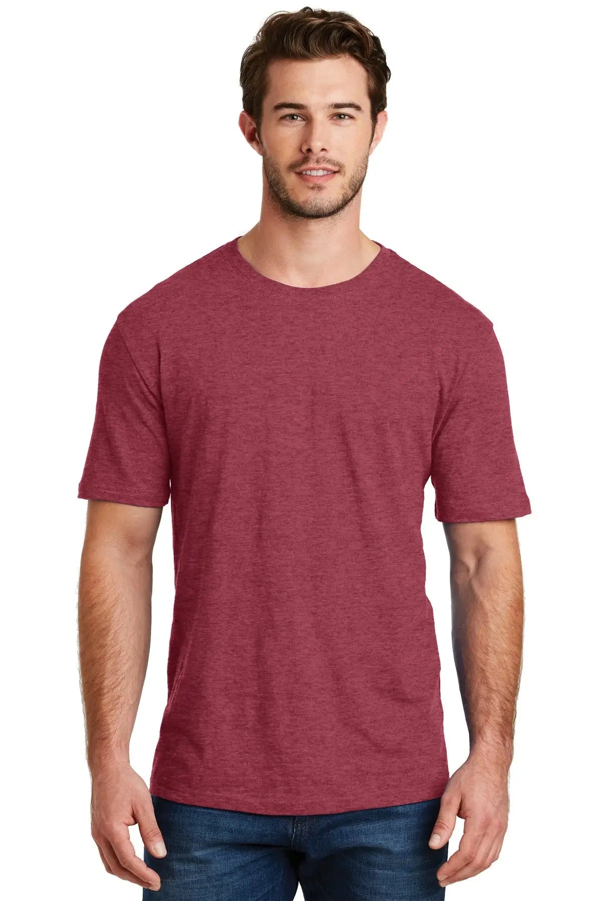 District Dm108 Perfect Blend Cvc Tee - Heathered Red - Adult Xs