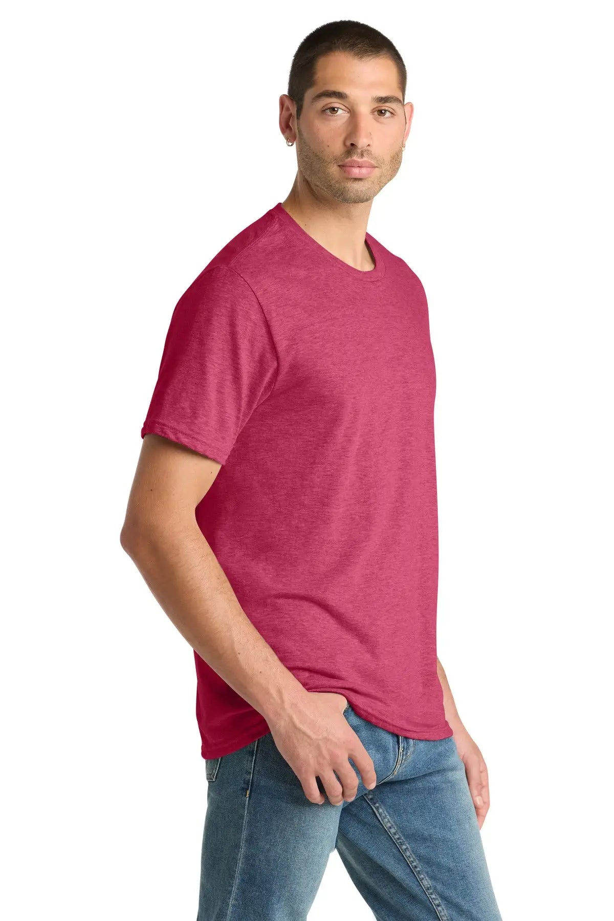 District Dm108 Perfect Blend Cvc Tee - Heathered Red