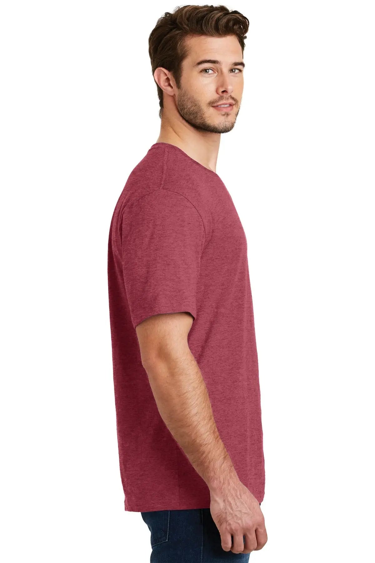 District Dm108 Perfect Blend Cvc Tee - Heathered Red