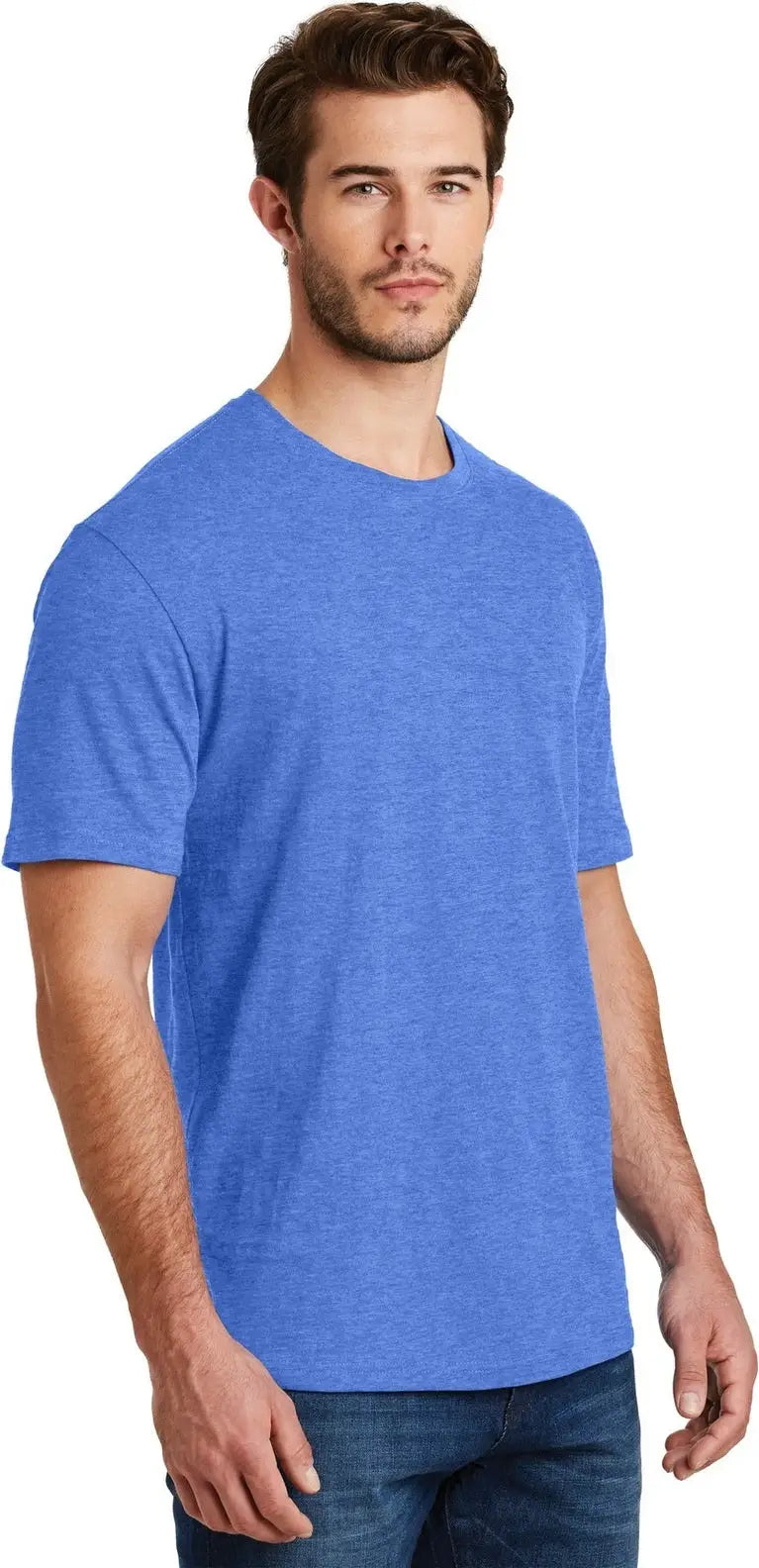District Dm108 Perfect Blend Cvc Tee - Heathered Royal