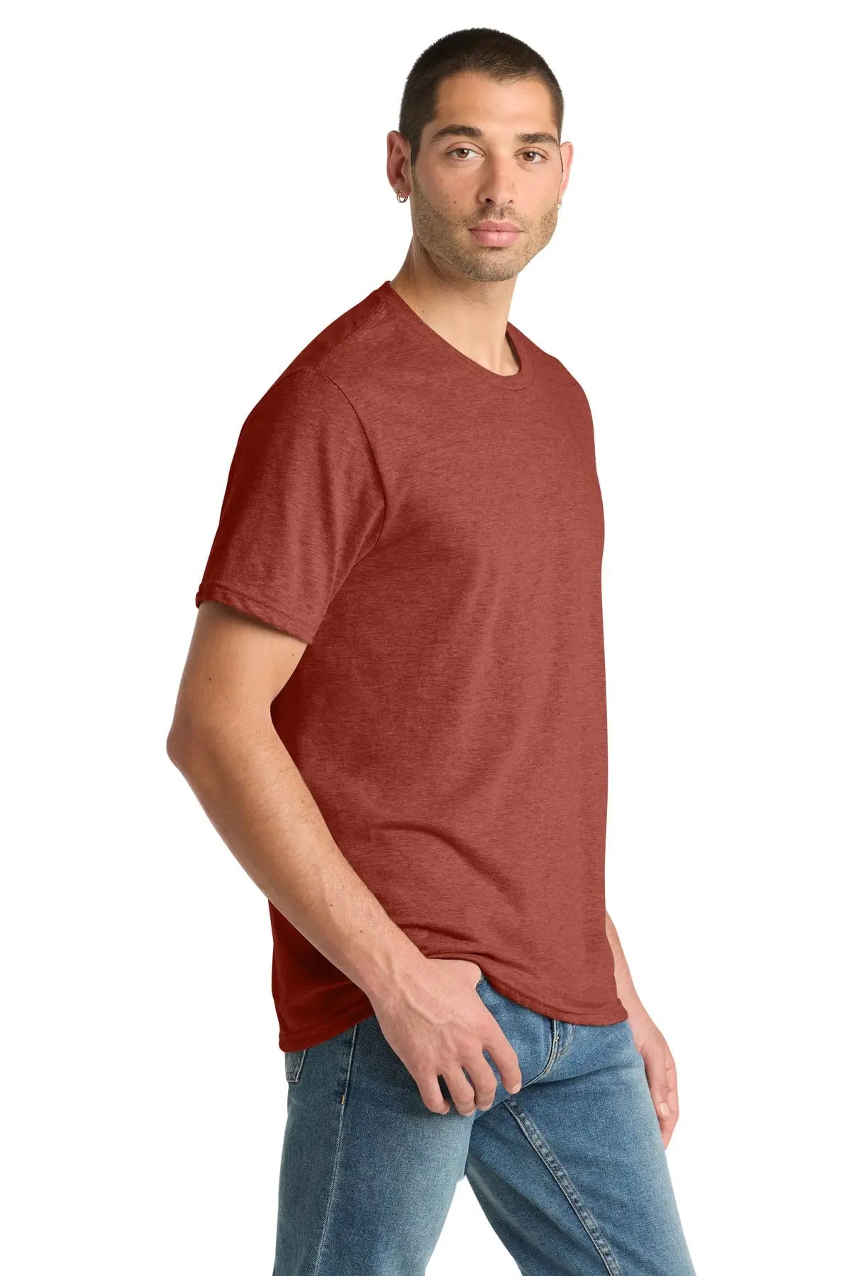 District Dm108 Perfect Blend Cvc Tee - Heathered Russet