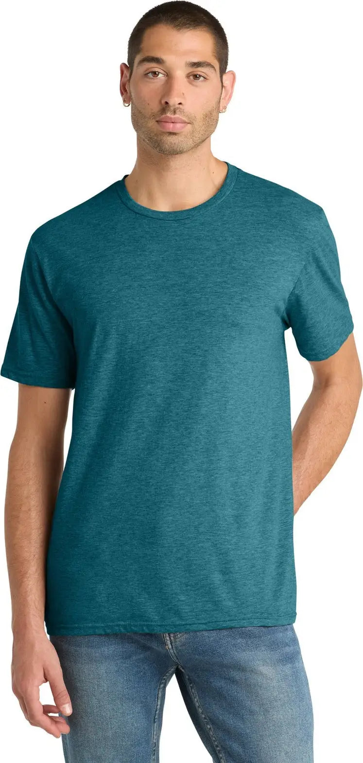 District Dm108 Perfect Blend Cvc Tee - Heathered Teal