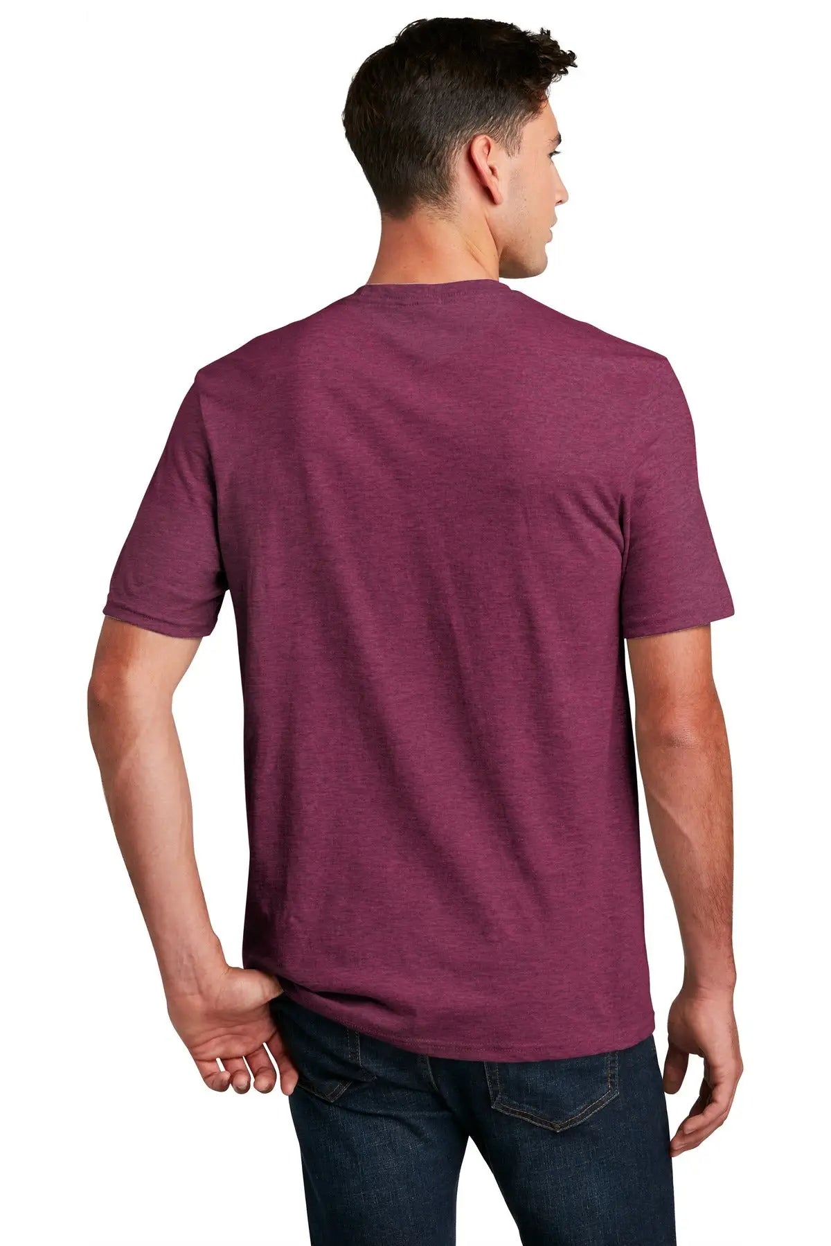 District Dm108 Perfect Blend Cvc Tee - Raspberry Fleck