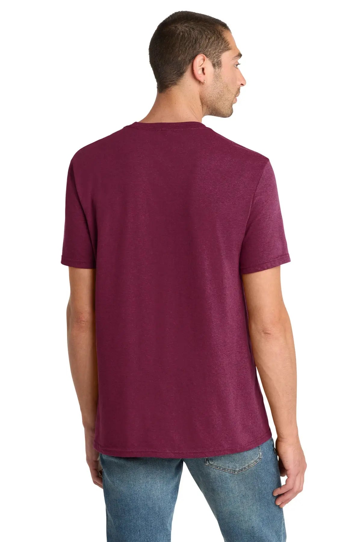 District Dm108 Perfect Blend Cvc Tee - Raspberry Fleck