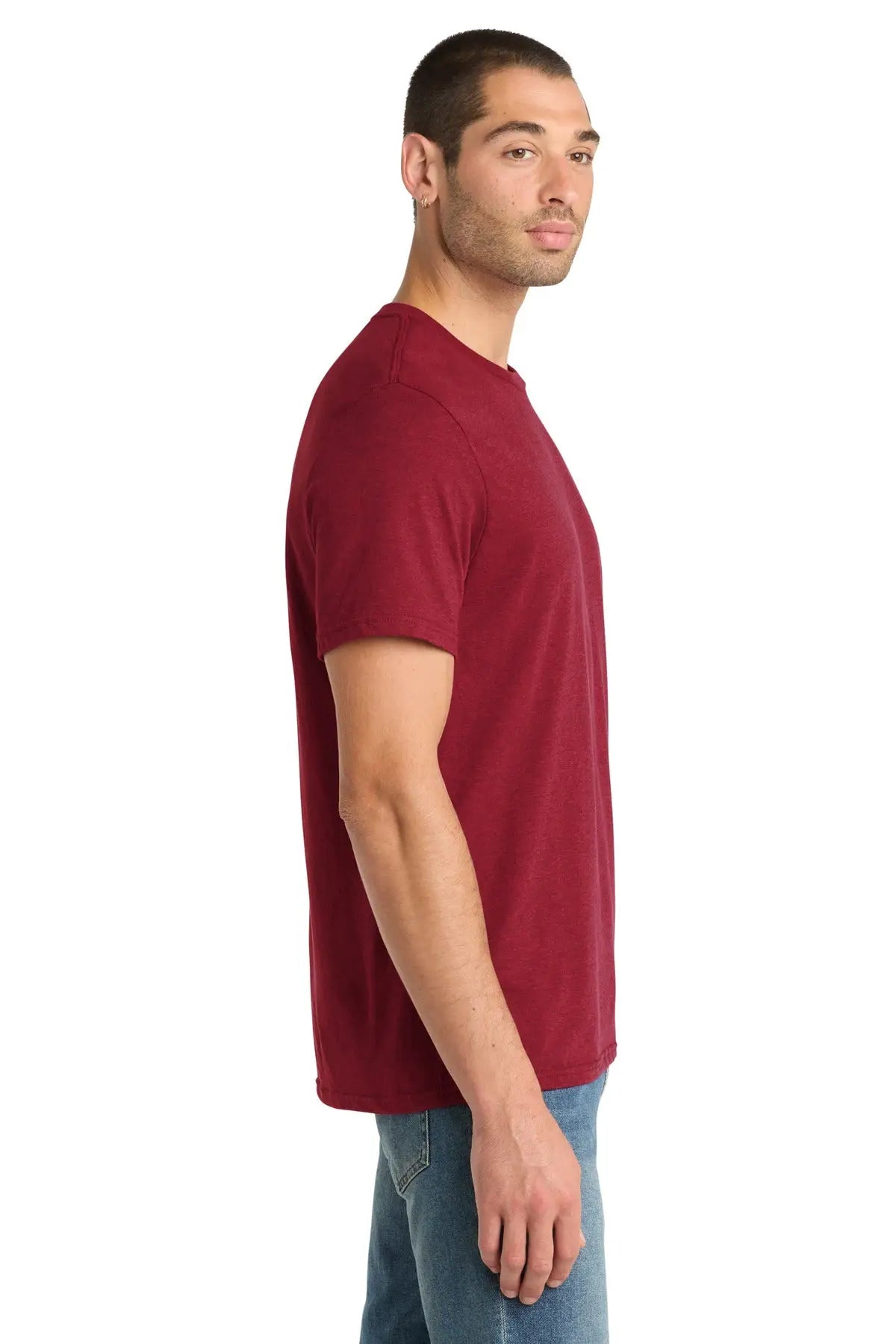 District Dm108 Perfect Blend Cvc Tee - Red Fleck
