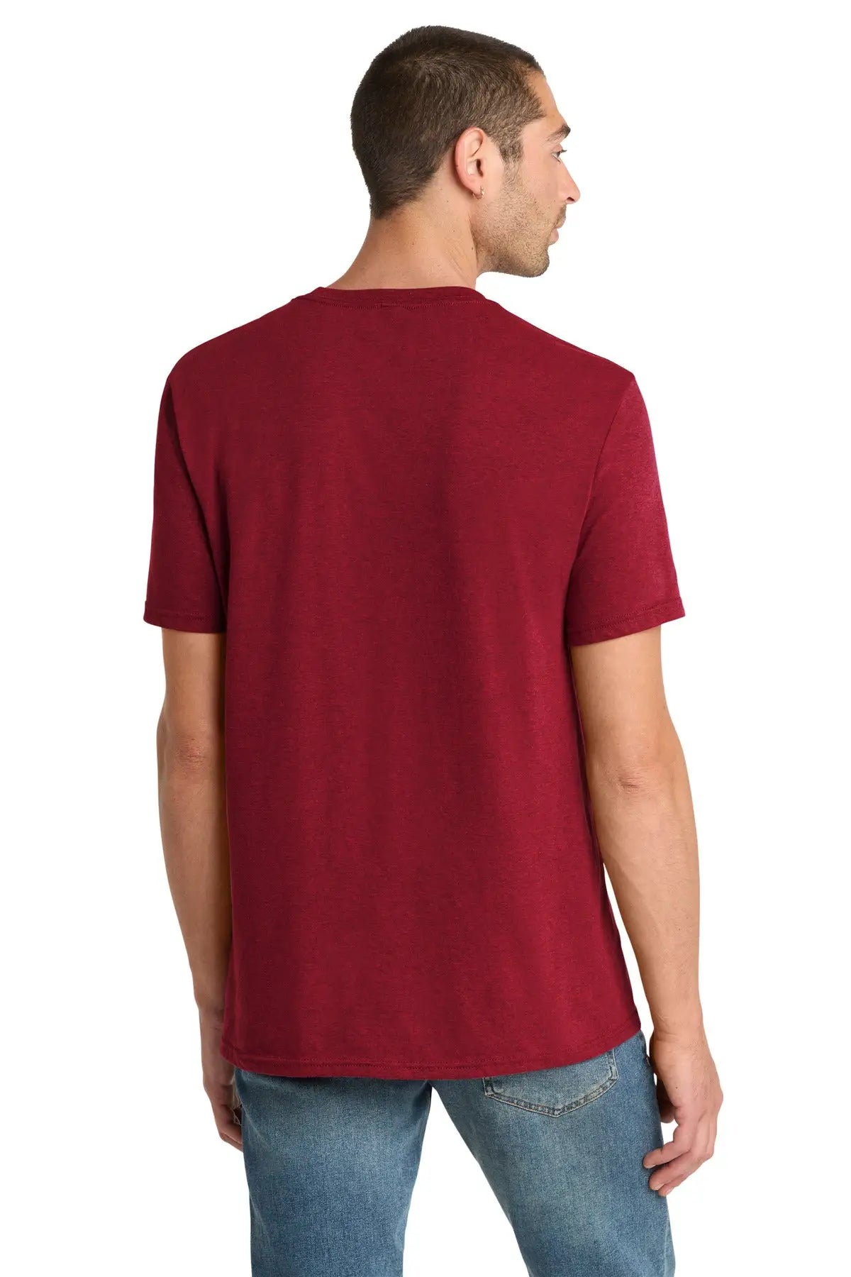 District Dm108 Perfect Blend Cvc Tee - Red Fleck