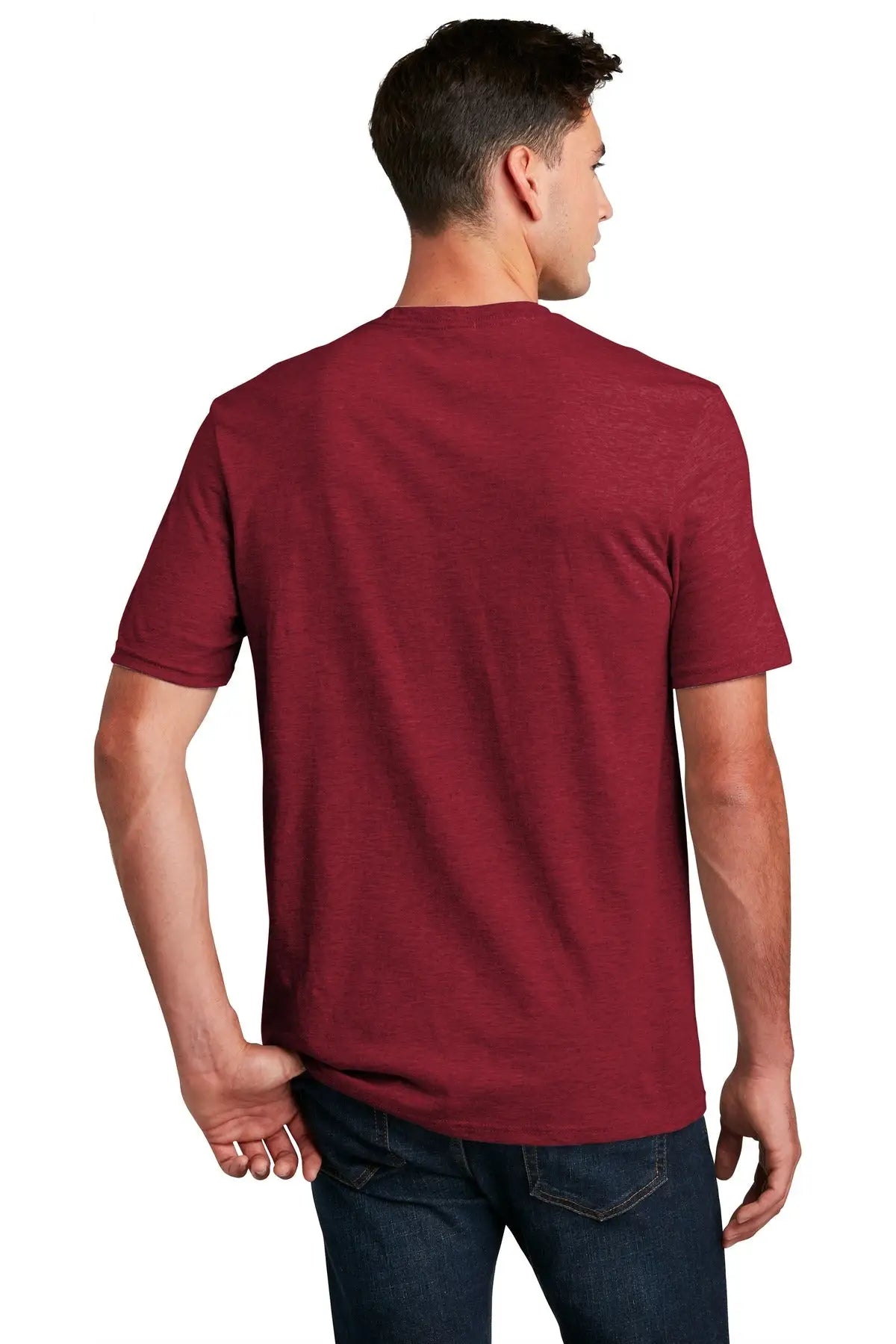 District Dm108 Perfect Blend Cvc Tee - Red Fleck